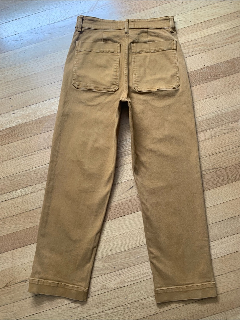 VGUC EVERLANE Womens Cropped Straight Leg High-Rise Jeans in Goldenrod Size 2 - Picture 4 of 15